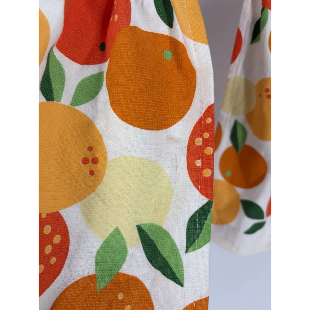 VTG Crochet Hanging Kitchen Towels Citrus Orange Fruit Retro Granny Cottagecore - Picture 2 of 9